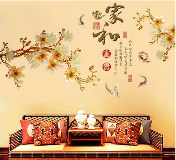 dán tường chữ Nho